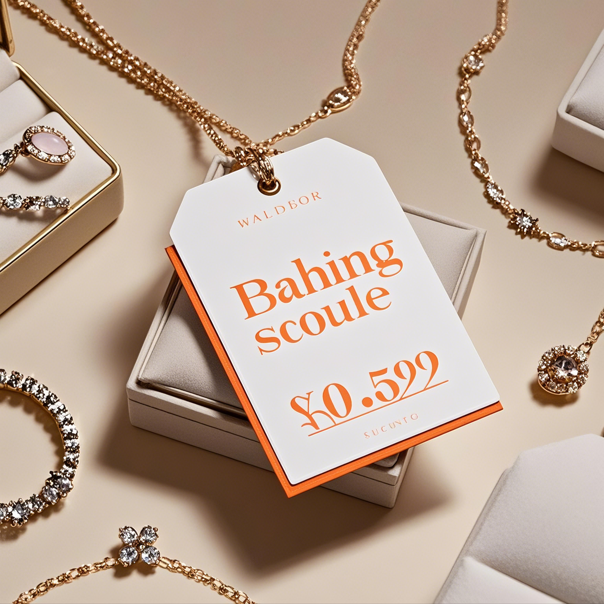 Necklace price tag display board